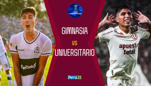 Gimnasia vs Universitario por la Sudamericana (Fotos: Twitter/ Gimnasia y Universitario)