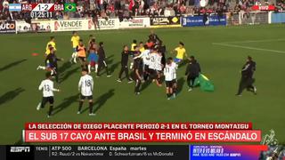 Argentina y Brasil: final de escándalo por pelea entre seleccionados Sub-17 en torneo amistoso [VIDEO]