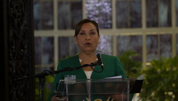 La presidenta de la República, Dina Boluarte, en la ceremonia de conmemoración por el XII aniversario de la Alianza del Pacífico. (Foto: GEC).
