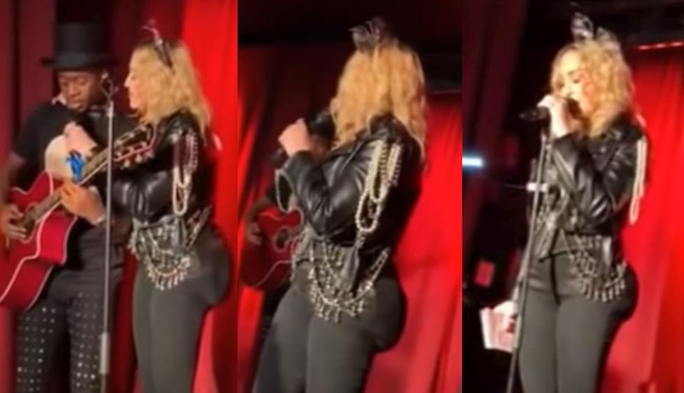 Madonna se presentó la madrugada del 1 de enero el histórico bar Stonewall Inn de Nueva York y su apariencia generó críticas por su supuesto aumento de glúteos. (Foto: Captura de video)