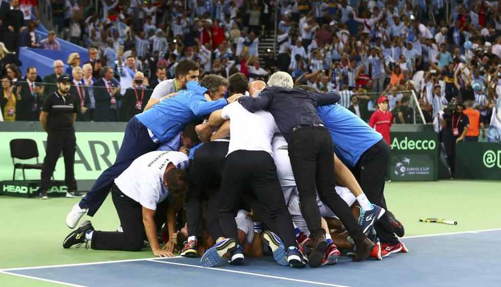 Argentina venció 3-2 a Croacia y logró su primera Copa Davis. (Reuters)