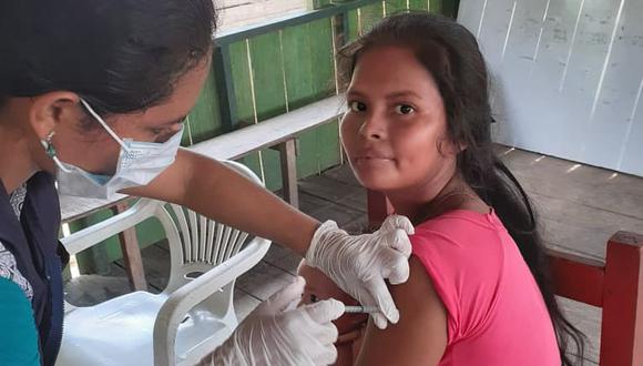 Mayores de 18 años de la comunidad amazónica de Chinería fueron inmunizados contra la COVID-19. (Foto: Minsa)