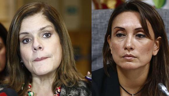 Mercedes Aráoz y Patricia Donayre se enfrentan durante debate de facultades legislativas en el Congreso. (Peru21)