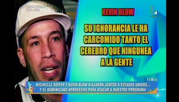Kevin Blow dice que “su ignorancia le ha carcomido el cerebro” a Jazmín Pinedo. (Captura de video)