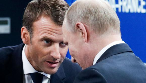 Emmanuel Macron y Vladimir Putin pactan una reunión previo a cumbre del G7. (Foto: AFP/archivo)