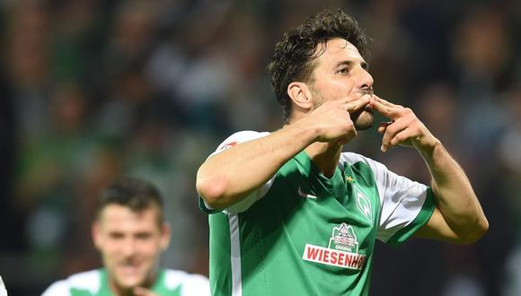 Claudio Pizarro ingresó en el minuto 77 del duelo entre Werder Bremen y Augsburgo. (Foto: EFE)