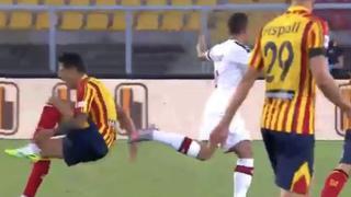 Gianluca Lapadula sufrió impactante lesión y abandonó el Milan-Lecce [VIDEO] 