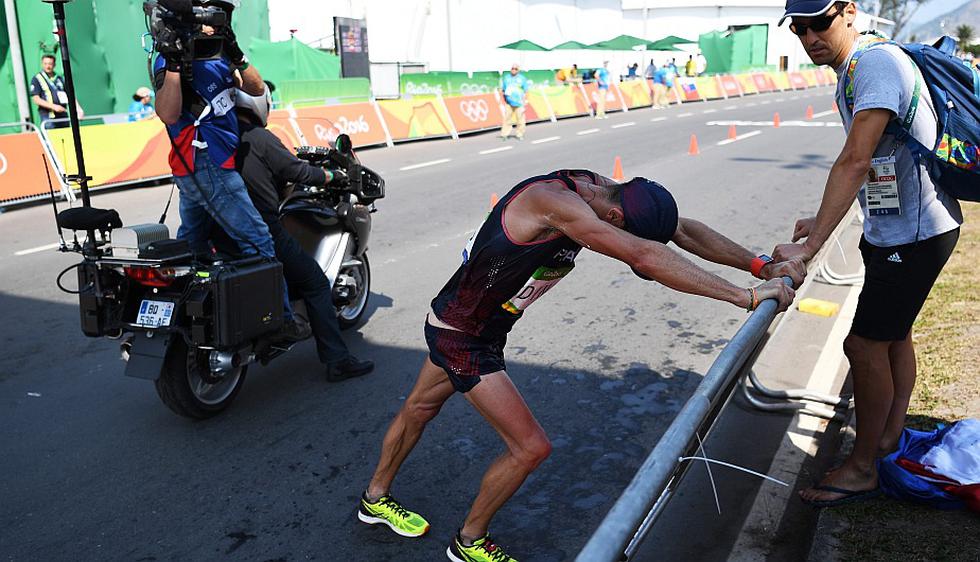 Yohann Diniz protagonizó una heróica carrera en los 50 kilómetros marcha en Río 2016. (EFE)
