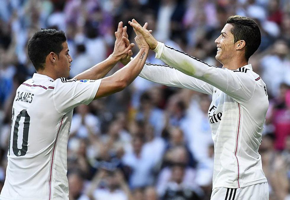 Real Madrid celebra la victoria momentánea sobre Barcelona. (AFP)