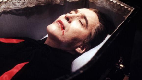 Christopher Lee interpretando al Conde Drácula de Terence Fisher (1958). (Getty)