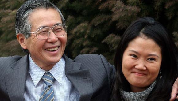 El expresidente Alberto Fujimori y su hija Keiko Fujimori. (GEC)