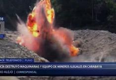 PNP destruye equipos empleados para minería ilegal en Puno | VIDEO