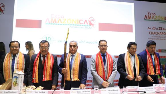 Autoridades de la región Amazonas presentaron el programa de la décima edición. (Expoamazónica)