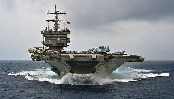 El USS Enterprise fue trasladado a la zona que opera la Quinta Flota Naval de EEUU. (AP)