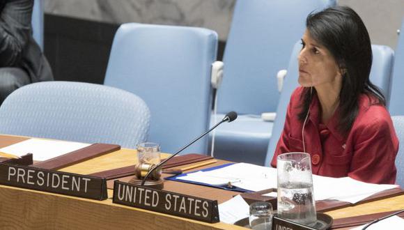 Haley ante el Consejo de Seguridad de la ONU (AP)