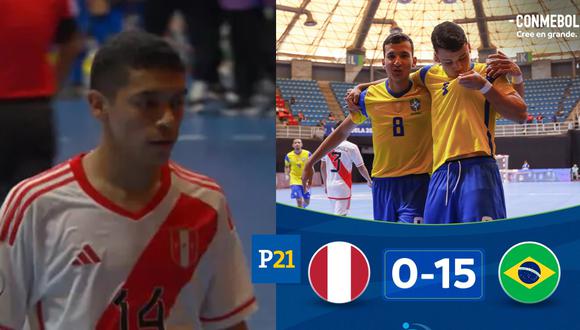 Perú cayó por 0-15 ante Brasil en el Sudamericano Sub-20 de Futsal