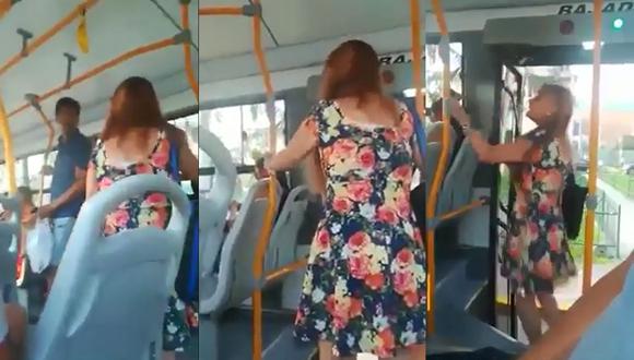 Facebook: Mujer lanzó insultos racistas dentro de un bus en Ate y le contestan "rubia con tu plata" (Captura)