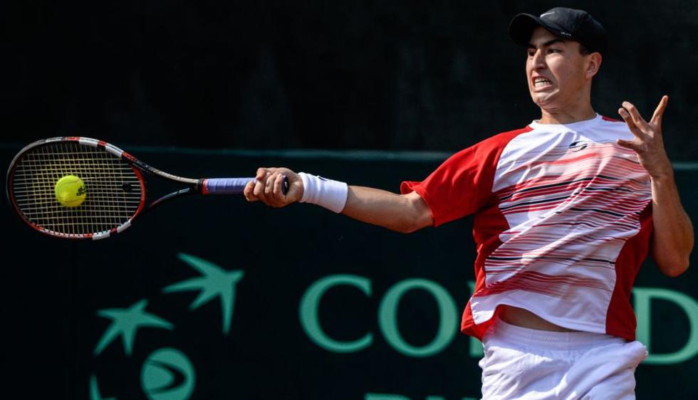 Nicolás Álvarez iba venciendo dos sets a uno al venezolano Jordi Muñoz-Abreu en el quinto partido por el ascenso al Grupo I de la Zona Americana de la Copa Davis.  (AFP)