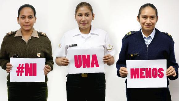 Ni Una Menos: Mujeres de las Fuerzas Armadas se suman a la marcha. (Ministerio de Defensa)
