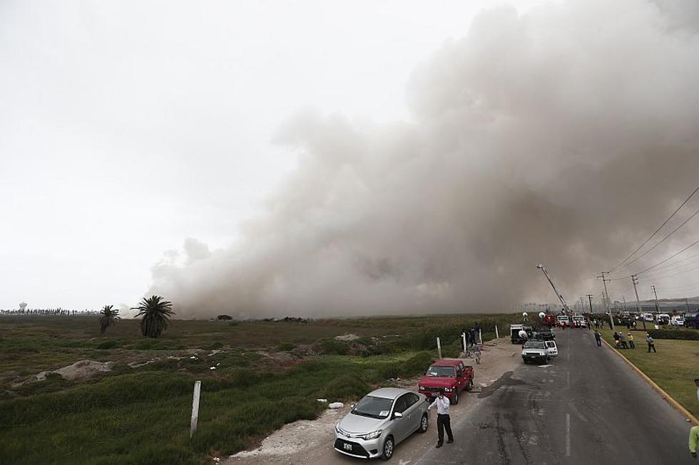El incendio en los Pantanos de Villa solo afectó al 1% de la reserva. (César Fajardo)