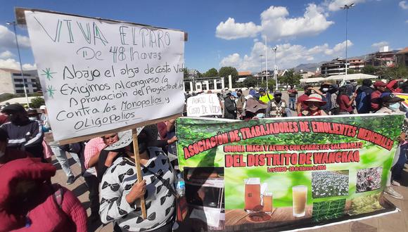 Organizaciones sociales y sindicales del Cusco deciden continuar con el paro regional de 48 horas. (Foto: Juan Sequeiros)