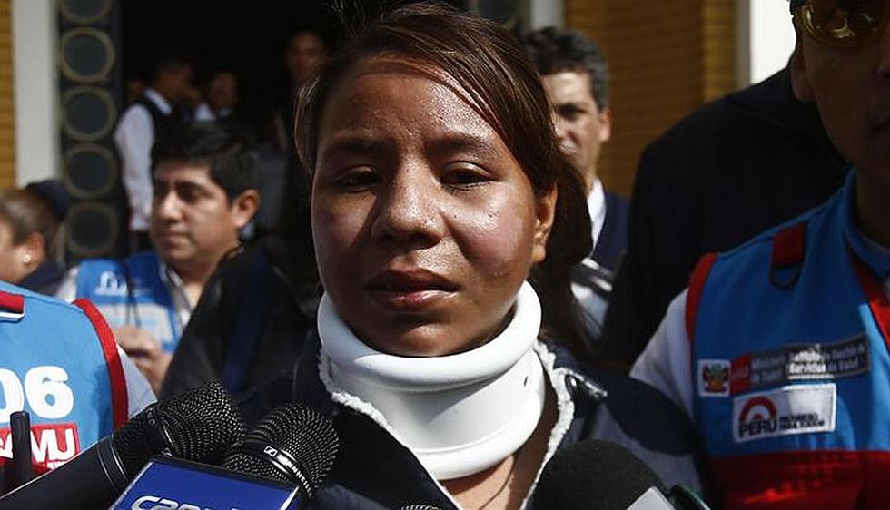 Milagros Rumiche fue dada de alta del hospital Hipólito Unanue en Lima. (Renzo Salazar/Perú21)