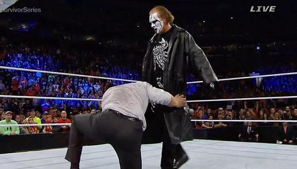 Sting hizo su aparición por primera vez en un evento de la WWE. (WWE)
