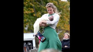 'Bridget Jones': Aparecen primeras imágenes de Renée Zellweger filmando escenas con su 'hijo'