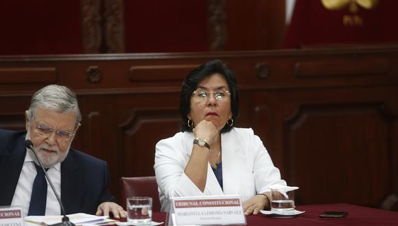 Marianella Ledesma se mostró satisfecha por la primera transmisión al público del debate del Pleno del TC (Foto: GEC)