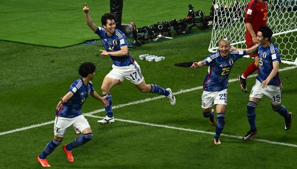 La selección de Japón venció a España y avanzó como líder de su grupo en el Mundial. (Foto: AFP)