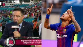 Bartomeou: "Si Neymar quiere irse, que pague y se vaya" [VIDEO]