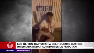 Los Olivos: capturan a delincuente cuando robaba autopartes de mototaxi