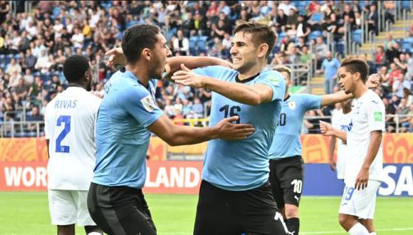 Nueva Zelanda y Uruguay, respectivamente, lideran el grupo C del Mundial Sub 20 con seis unidades. Honduras y Noruega completan la tabla. (Foto: @Uruguay)