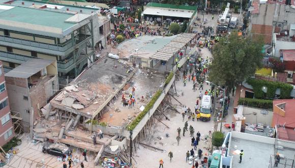 Así quedó la escuela tras el sismo de gran magnitud. (AFP)
