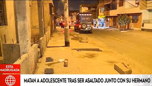 El menor de edad fue atacado en el cruce de las calles Pedro Silva con Felipe Arancibia en SJM. (Captura: América Noticias)