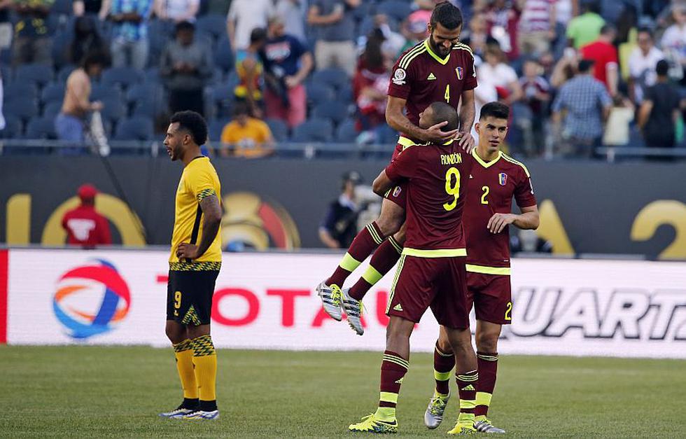 Venezuela ganó 1-0 a Jamaica en partido por la Copa América Centenario. (AP)