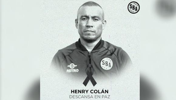 Henry Colán falleció a los 41 años. (Foto: Twitter)