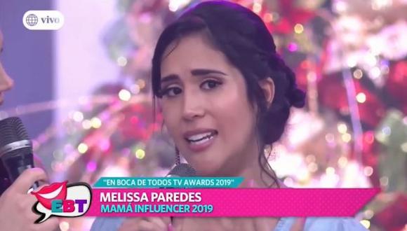 Melissa Paredes lloró por la situación de su familiar. (Imagen: América TV)