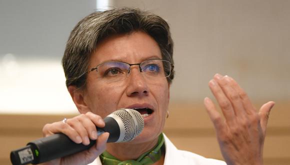 La alcaldesa de Bogotá, Claudia López, habla durante una conferencia de prensa en Bogotá el 14 de enero de 2020 (Foto de Juan BARRETO / AFP).