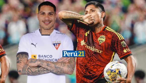 Guerrero y Ruidíaz serán los principales delanteros de Perú ante Paraguay y Brasil (Foto: LDU y Sounders).