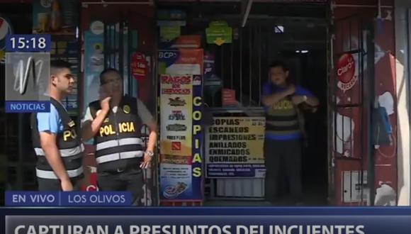 Intervención policial en Los Olivos. (Captura Canal N)