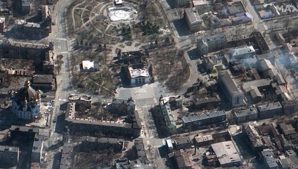 Más de 3.700 personas fueron trasladadas a sitios seguros desde la ciudad de Mariúpol. (Foto: Satelital / AFP)
