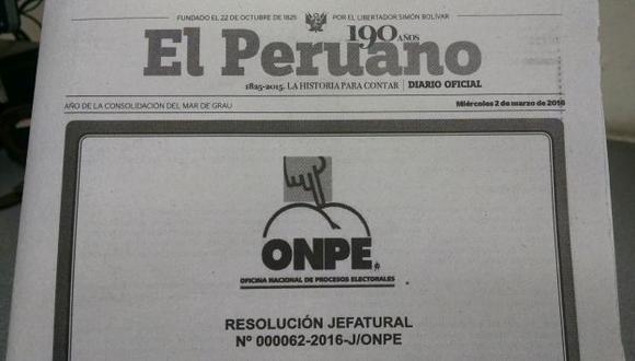 El Peruano confundió el símbolo de la ONPE con una caricatura. (Ameli Hidalgo)