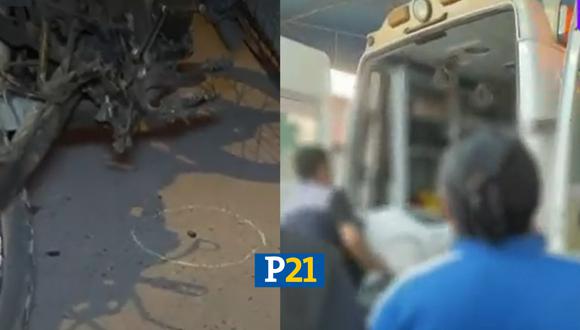 El herido fue trasladado al Hospital Sabogal. (Foto: Captura de video)
