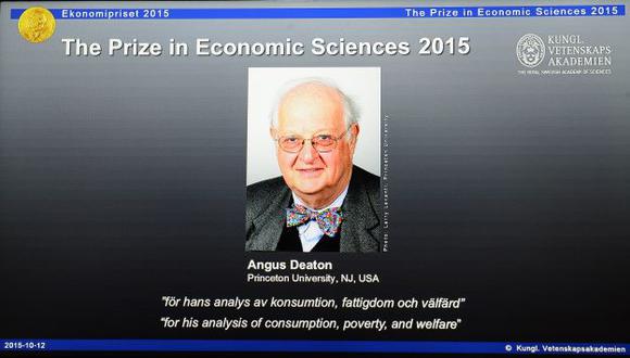 Premio Nobel de Economía para Angus Deaton por su análisis sobre el consumo, la pobreza y bienestar social. (AFP)