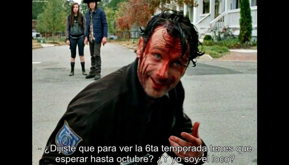 ‎The Walking Dead‬: Fanáticos expresaron su pesar porque deberán esperar hasta octubre el inicio de la sexta temporada. (@TWDargentina en Twitter)