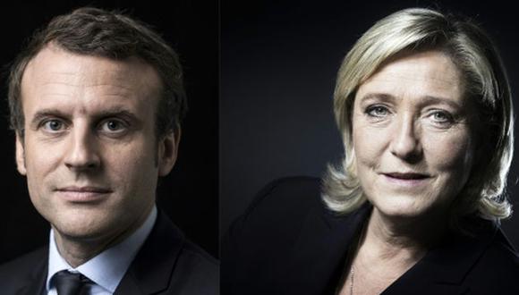 Emmanuel Macron y Marine Le Pen lideran los primeros resultados a boca de urna en las elecciones en Francia (AFP).