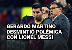 Gerardo Martino desmintió la controversial frase a Lionel Messi