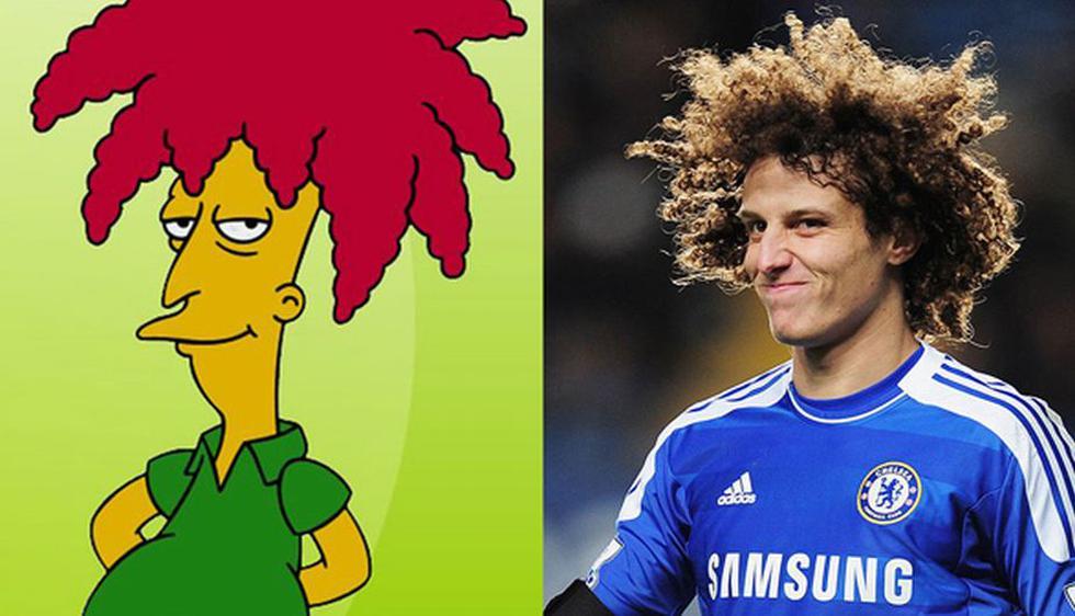 David Luiz (Brasil) es muy similar a Bob Patiño de Los Simpsons. (Internet)