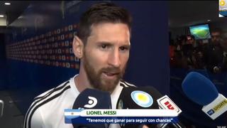 Messi y su lamento por la derrota de Argentina en su debut en laCopa América Brasil 2019 [VIDEO]
